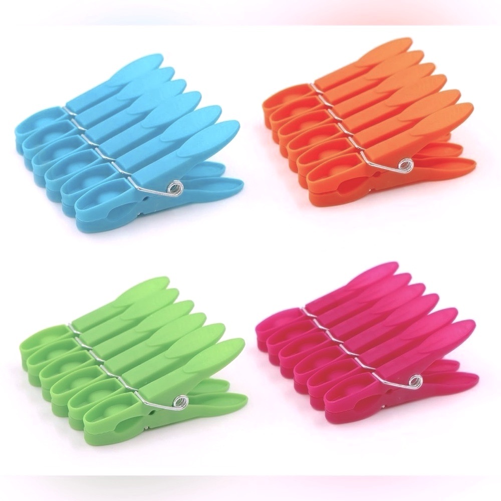 Vibrant Plastic Clothespins